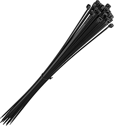 intervisio Bridas de Plastico Grandes Largas para Cables 750mm x 7,6mm, Negro, 25 Piezas