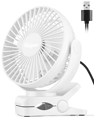viniper Ventilatore da tavolo con clip USB da 15,2 cm, piccolo ventilatore da scrivania portatile: rotazione a 360° e forte ventilatore da tavolo a 3 velocità, silenzioso e potente per casa, ufficio -