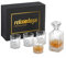 Relaxdays Set da Whisky, Caraffa da 650 ml, 4 Bicchieri da 330 ml, Decanter da Cognac, Confezione Regalo, Trasparente, 22 x 9 x 9 cm
