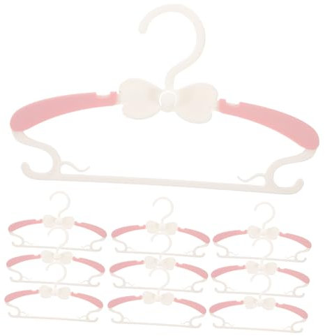 KOMBIUDA Kinderkleiderbügel Aus Kunststoff Verstellbar Platzsparend Vielseitig Für Und Kleinkinderkleidung 10 Stück Rosa