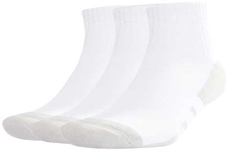 adidas Unisex Essentials Climacool Quarter 3Pp Socks, White/Grey Two, 10.5-12.5