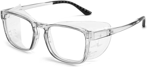 FGAQLUK Lunettes Anti-allergie Anti-Pollen for Adultes, Monture Intégrale en Silicone Étendue - Lunettes Amovibles, Anti-lumière Bleue, Anti-buée Et Anti-UV (Color : Gris)
