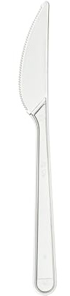 daybays Plastikmesser Mehrwegmesser 100 Stk. Transparent Plastikbesteck Mehrweg Plastik Messer Party Besteck Partygeschirr Set Spülmaschinenbeständig Plastic Knife (Transparent, 100)