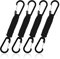Aeaocvo 4 Stück Paracord Schlüsselanhänger, Karabiner Schlüsselanhänger, Schwarz Paracord Karabiner, Kurz Schlüsselband mit Geflochtenes Lanyard für Camping, Wandern, Auto