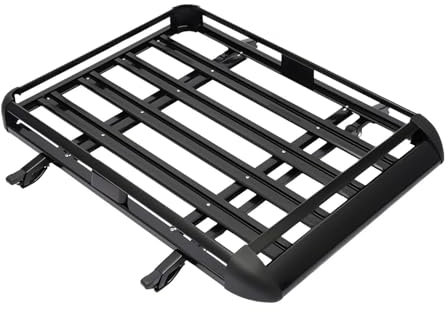 SQIFBA Dachträger Aluminium Auto Dach Rack Korb Fach Gepäck Fracht Träger 127x9 7cm/140 * 100cm/160 * 100cm Dachgepäckträger & -Boxen(127x97cm)