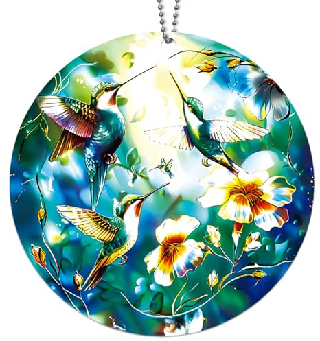 Hummingbird Ornament, Bird Ornaments for Christmas Tree, Humming Birds Suncatcher Ornament, Beautiful Unique Christmas Ornaments - Hummingbird Gifts for Women, Humming Bird Gift Ideas