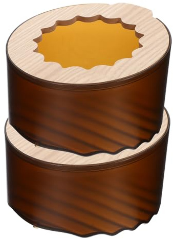 DIKACA 2pcs Hamster Sand Bath House and Litter Box Rodent Bath Tub with Design for Small Animals Gerbil Chinchilla Space-saving Container for Clean Dust and Efficient Waste Separation