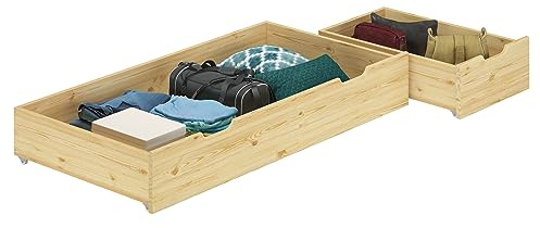 Erst-Holz Bettkasten für unsere Einzelbetten 80x200 2-teilig Kiefer massiv 90.10-S5-2