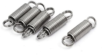 sourcing map 5Stk.0,6mmx5mmx20mm 304 Edelstahl Zugfedern silber Farbton
