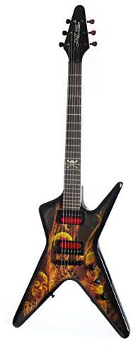 J & D V-200 S Skeleton E-Gitarre, ML-Style, Linde-Korpus, Ahornhals, Composite-Griffbrett, 22 Bünde, High Output Humbucker, Tune-o-Matic Brücke, Schwarze Hardware, Skeleton-Finish