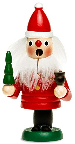 SIKORA Mini Räuchermännchen aus Holz Räucherfigur Deko Weihnachtsfigur - RM-G, Farbe/Modell:G1 Weihnachtsmann rot, Höhe in cm:Höhe ca. 12 cm