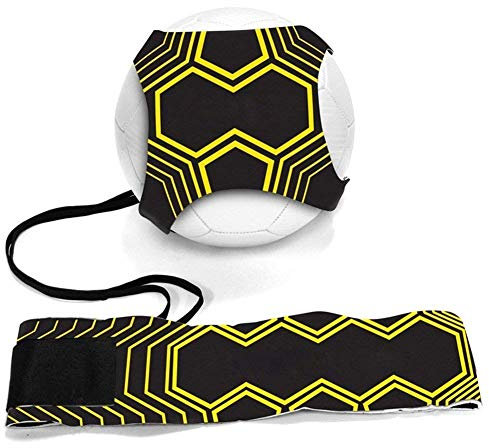 Football d'entraînement Ceinture Shoot Ballon Formation Aide à la Pratique de Football en Solo avec élastique Ceinture d'entraînement réglable pour Enfant Adulte Convient aux balles 3, 4 et 5