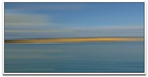 Horizont ca. 130x70cm Wandbild inklusive Schattenfugenrahmen weiss - Panorama Leinwand Bild XXL Format Wandbilder Wohnzimmer Wohnung Deko Kunstdrucke