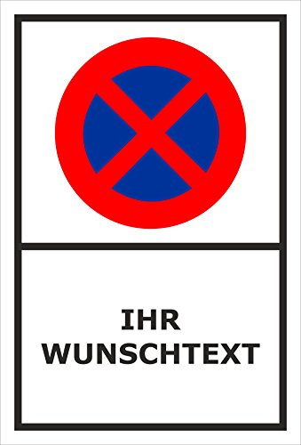 Parken verboten Schild – Abschleppschild - mit individuellem Wunschtext personalisiert – 60x40 cm – 3mm Hartschaum – Verschiedene Größen und Materialien