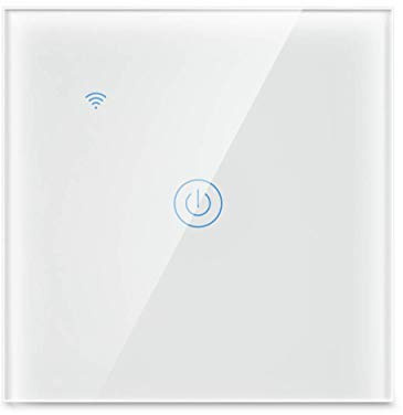 Yagusmart Interrupteur Mural Intelligent,AUCUN fil neutre requis,Compatible avec Alexa, Google Home, IFTTT,Contrôle Vocal et Contrôle à Distance,Smart Light Interrupteur(1 gang)