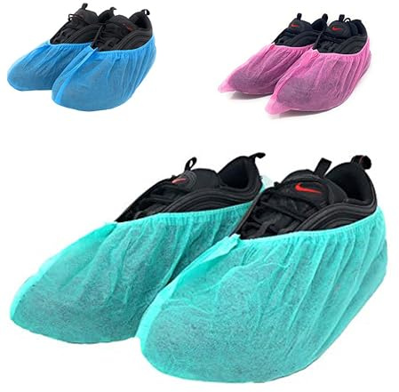 AQASKIN Cubrezapatos desechables en Non-Woven Resistant 6 g. - Calzado desechable - (PPE) Equipo de protección personal - Limpieza del hogar, jardinería, entornos profesionales 1000 piezas verde