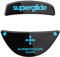 Superglide – schnellste und geschmeidigste Mausfüße/Skates aus ultrastarkem, makellosem Glas, superschnelle, glatte und langlebige Sohle für Roccat Kone Pro/Pro Air, Schwarz