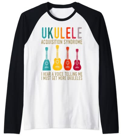 Ukulélé à quatre cordes pour musicien Manche Raglan