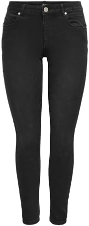 ONLY Onldaisy Reg push up Sk ANK DNM skinny-fit-jeans, Svart denim, 32W x 32L