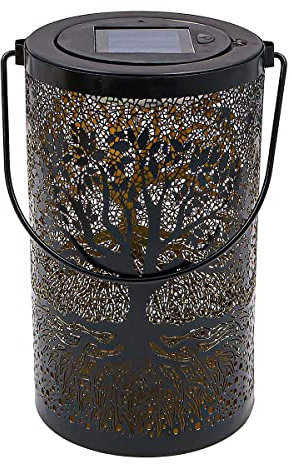 NUZAMAS Solar Lantern Outdoor Hanging Garden Light Solar Power 2-Tree Lantern Waterproof Garden Ornament Outdoor Decoration for Porch,Yard Courtyard,Table, Lawn, Patio