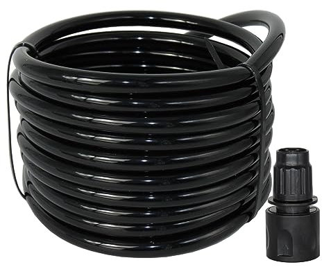 Mikrobewässerungsrohr 5/10/15/20/25 m 8/11 mm Gartenwasser-PVC-Schlauch, 3/8 Zoll Bewässerungsschlauch, Gartenbewässerungsschlauch mit schwarzem Schnellanschluss Tropfgartenschlauch ( Color : 25m-811h