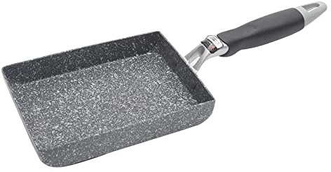 Tamagoyaki - Sartén para tortillas, sartén cuadrada japonesa antiadherente para huevos, sándwiches, panqueques, tortillas (tamaño: lado recto)