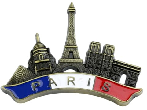 Bubei Retro-Paris-Kühlschrankmagnete, Eiffelturm-Souvenir, Metall-Kühlschrankmagnete Für Heimdekoration, Kreative Whiteboard-Cartoon-Magnetaufkleber Für Die Küche