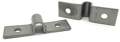 Halterung für 8mm Stab Doppelstammattenzaun Pfosten Befestigung Spanndraht Maschendraht Zaun 25 Stück (Nummer 3 mit 5mm Loch)