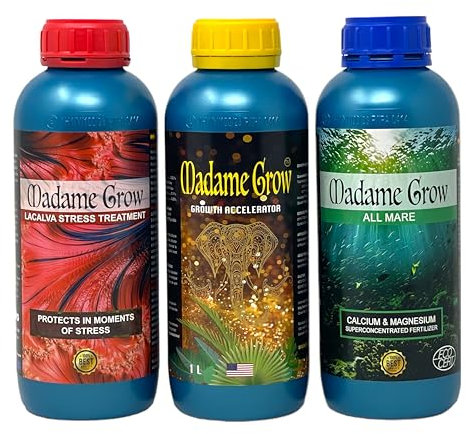 Madame Grow - Engrais naturel pour Croissance et Floraison - KIT LEMONADE 3 x 1 L pour Tous Types de Plantes