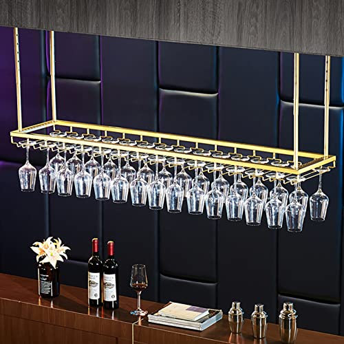 EsEntL Decken-Weinregale, hängender Weinglashalter aus Metall, für den Haushalt, dekorativ, umgedrehte Bar, hängender Getränkehalter, Präsentationsständer, Küche, Zuhause, Weinkellerei, Bar (Größe: