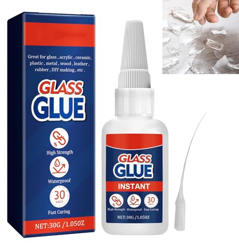 GNAUMORE Glaskleber Transparent Starker Kleber, Sekundenschnell für Glas, Super Glue Universal für Glas