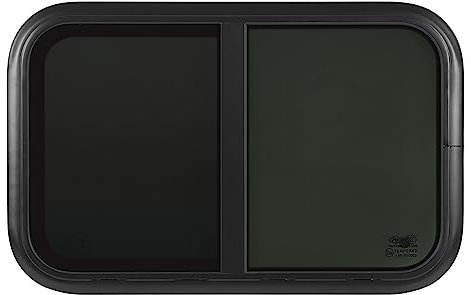 Yctze Wohnmobil-Fenster, Horizontal, Push-Pull, Abgerundete Ecken, beständig, Wasserdicht, Versiegelt, für Wohnwagen, Wohnmobil, Anhänger (Für Wandstärken: 43 bis 48 mm)