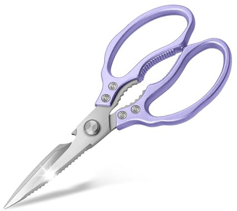 CGBE Forbici da Cucina Multifunzionali in Acciaio Inossidabile, Forbice Cucina Resistenti e Affilate, Forbici Trinciapollo Professionale Multiuso per Pollame, Pollo, Pesce, Carne, Verdure, Erbe
