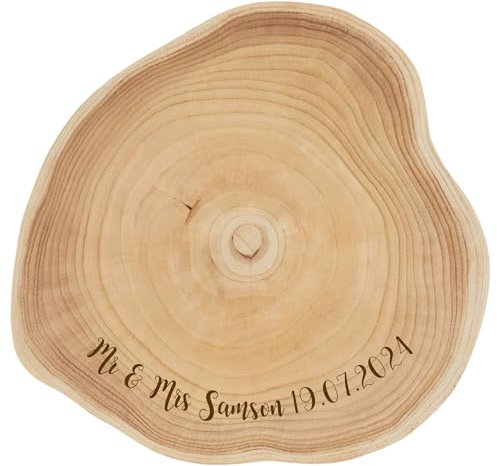 XL Personalised Engraved Wooden Cake Board, Wedding Cake Stand, Birthday Christmas, Log Slice, Rustic Wedding, Rustic Cake, Plate Holder