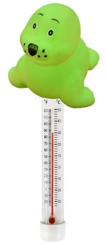 Poolthermometer - Schwimmendes Poolthermometer | Kinder-Pool-Thermometer | Cartoon-Tier-Temperaturmessgerät | Thermometer Schwimmend, Leicht Ablesbar | Lustiges Poolthermometer Für Draußen Und Drinnen