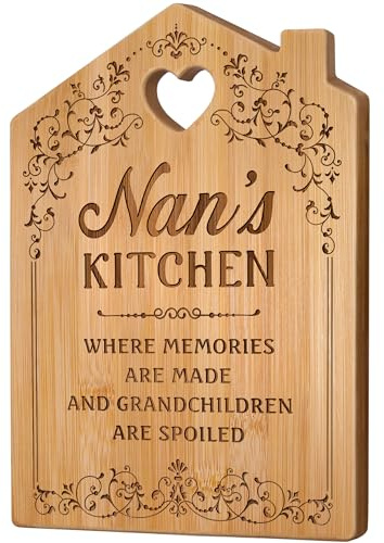 Giftasy Nan Gifts, Nan Birthday Gifts - Unique Nan Kitchen Cutting Board, Gifts for Nan from Grandchildren, Present for Nan on Birthday Mother's Day Christmas