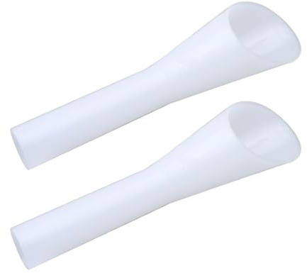 Lot de 2 entonnoirs de carburant pour véhicule - Entonnoir de remplissage de carburant - Tube de remplissage - Entonnoir de voiture - Blanc
