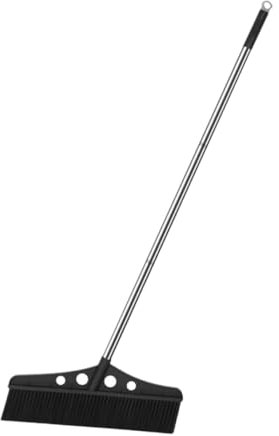 EXHUMKY Outdoor Broom Push Broom Heavy Duty Garden Sweeper Wide Brush Stiff Brush for Concrete and Wood Floors