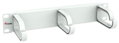 Equip Pasacables de 25,4 cm, 1U, 3 Anillas de plástico, Color Blanco