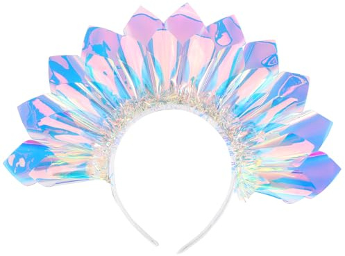 Weskjer Leuchtendes Stirnband, Party-Dekorationen leuchtendes Farbfilm-Stirnband, leuchtender Party-Kopfschmuck, Mädchen LED-Haarreif für Partydekorationen und Festtagsoutfits