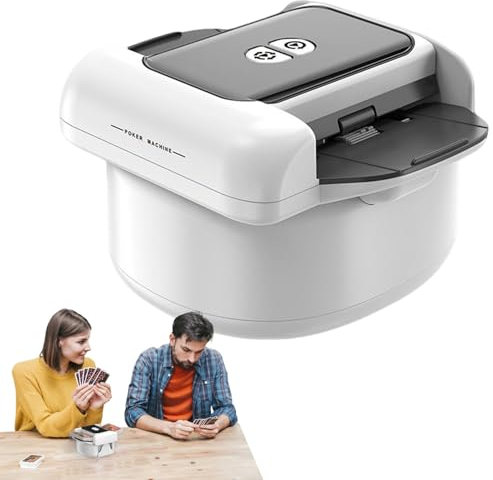 Yidueace Automatischer Kartenmischer - Für 1-2 Spielekartensets | 2 Modi Wiederaufladbar Leise Für Poker Blackjack Spiele