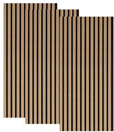 Stallmann Design [Lot de 3] « Panneaux muraux - TrendWood » | Couleur : chêne | Dimensions : 40 x 40 cm (0,48 m²) | Revêtement mural décoratif de qualité supérieure au design nordique