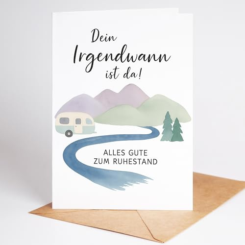 Lovely Cards - Premium Abschiedskarte mit Umschlag – DIN A6 Grußkarte zum Abschied für Kollegen, Kolleginnen, Freunde – Karte Ruhestand, Jobwechsel, Abschied Mann & Frau – Hochwertige Glückwunschkarte