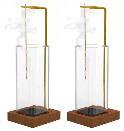 Porte-encens, 2 pièces, brûleur d'encens Anti-salissures avec Verre Amovible, Anti-Cendres, idéal pour la méditation, Le Yoga, la Relaxation et la décoration intérieure