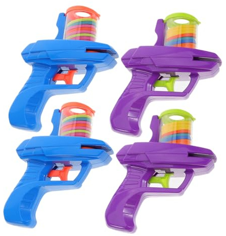 Milisten 4piezas Pistola Ovni De Zanahoria Disparador De Discos para Juguete para Jugar La Playa El Parque Patio Divertido Juego De Discos Voladores