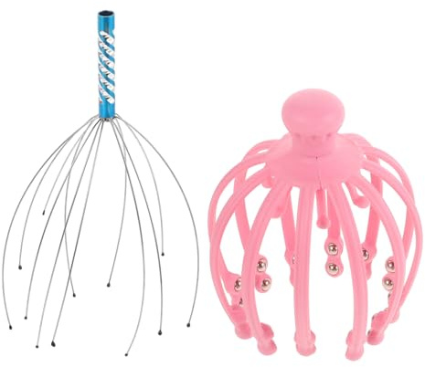 Homoyoyo Massaggiatore Testa Multifunzionale Artigli in Acciaio con Rulli per Cute e Relax Strumento Spa per Circolazione e da Stress