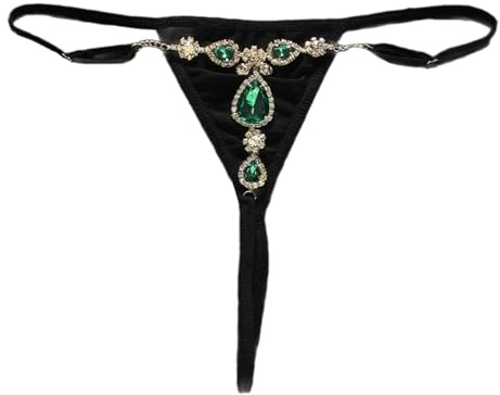 Xoktlde Donne Gioielli Acqua Mutandine Perizoma Vita Bassa Catena di Metallo G-String T Indietro Slip Partito Intima Abbigliamento Intimo delle Donne, Oro, Taglia unica