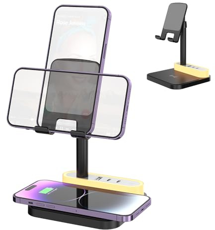 BRILLESS 4 in 1 Fast Wireless Charger, 15W Multi-Functional Charging Station for iPhone 17/16/15/14/13/12 Series