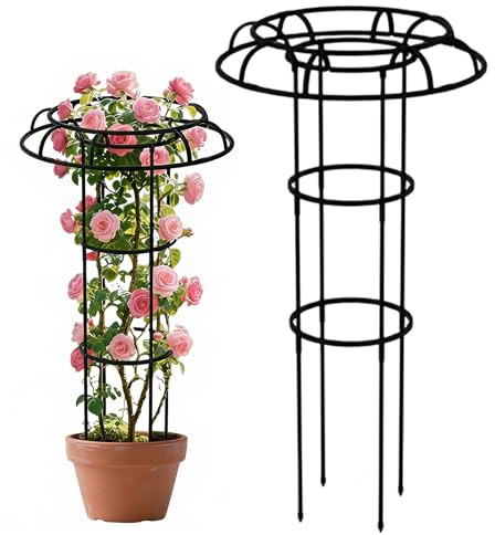 Vertikales Gartenrankhilfe,Vertikale Schirmform für Alle Wetter | Rankhilfe für Kübelpflanzen,Für Erbsen, Bohnen, Tomaten, Clematis, Fensterbänke, Balkone, Höfe und Gewächshäuser