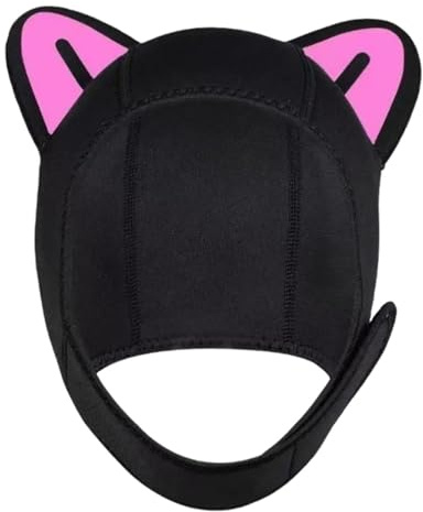 Capucha de buceo, bonito diseño de orejas de gato, cubierta de cabeza de buceo libre | Capucha de esnórquel - para canoa, esnórquel, agua fría, todas las estaciones, kayak, natación, vela